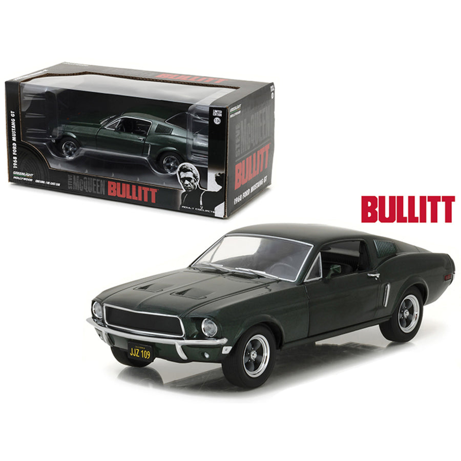 1968 Ford Mustang Gt Fastback Green Steve Mcqueen Bullitt (1968) Movie 1/24 Diecast Model Car By Greenlight 84041