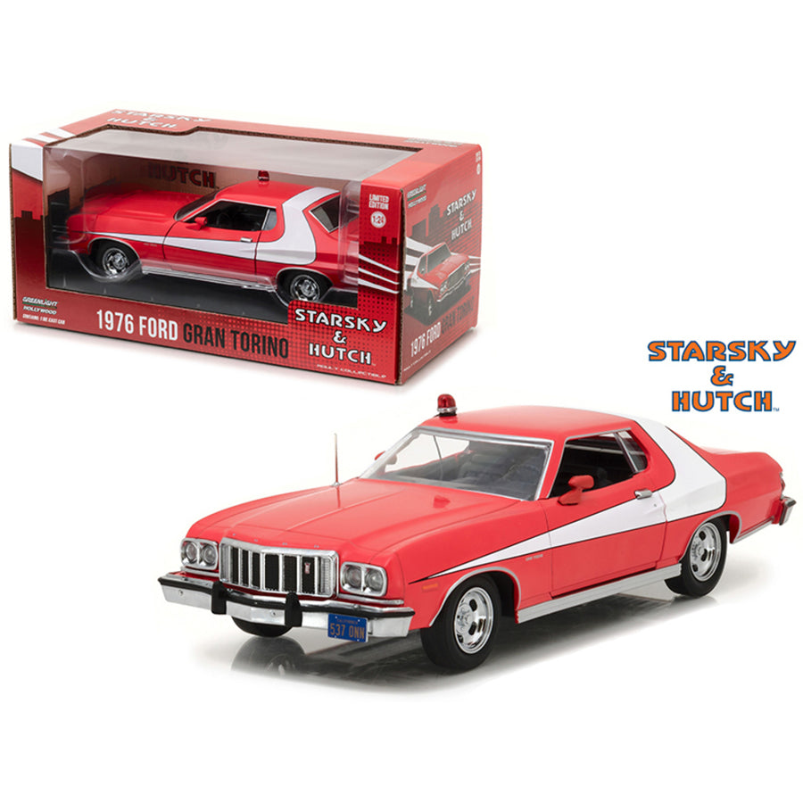 1976 Ford Gran Torino Red Starsky And Hutch (1975-1979) Tv Series 1/24 Diecast Model Car By Greenlight 84042