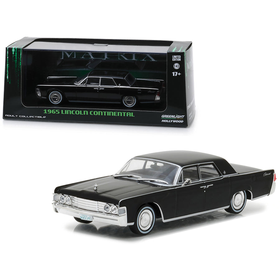 1965 Lincoln Continental Black The Matrix (1999) Movie 1/43 Diecast Model Car  By Greenlight 86512