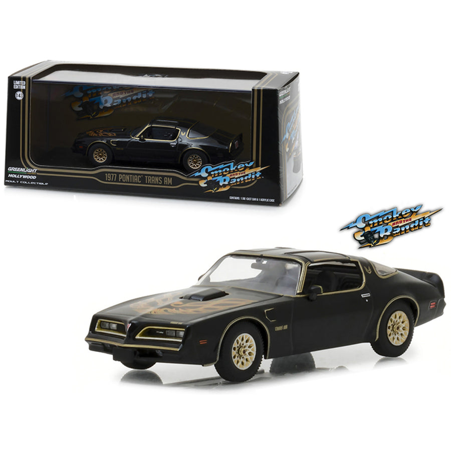 1977 Pontiac Firebird Trans Am Black Smokey And The Bandit (1977) Movie 1/43 Diecast Model Car By Greenlight 86513