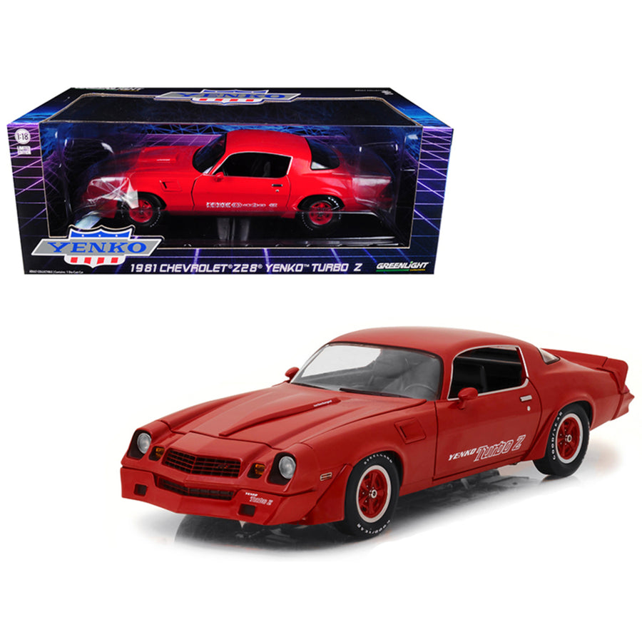 1981 Chevrolet Camaro Z/28 Yenko Turbo Z Red 1/18 Diecast Model Car By Greenlight 12999