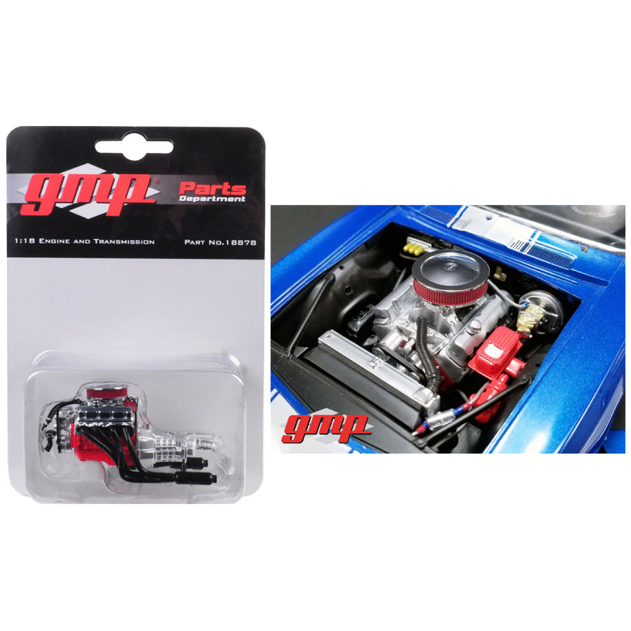 Engine And Transmission Replica Big Block Chevrolet Drag Engine From 1969 Chevrolet Camaro 1/18 By Gmp 18878