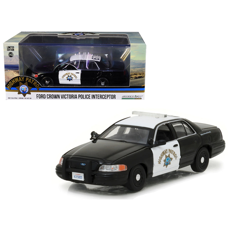 Ford Crown Victoria Police Interceptor Car California Highway Patrol (chp) 1/43 Diecast Model Car By Greenlight 86086