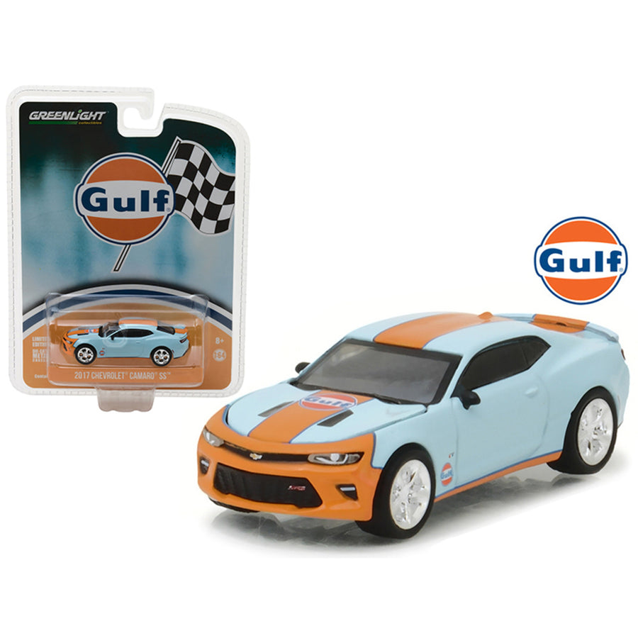 2017 Chevrolet Camaro Ss Gulf Oil Hobby Exclusive 1/64 Diecast Model Car By Greenlight 29908
