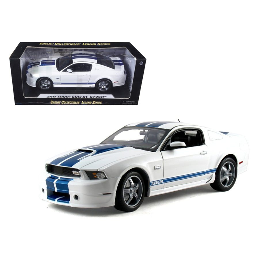 2011 Ford Shelby Mustang Gt350 White 1/18 Diecast Model Car By Shelby Collectibles Sc351