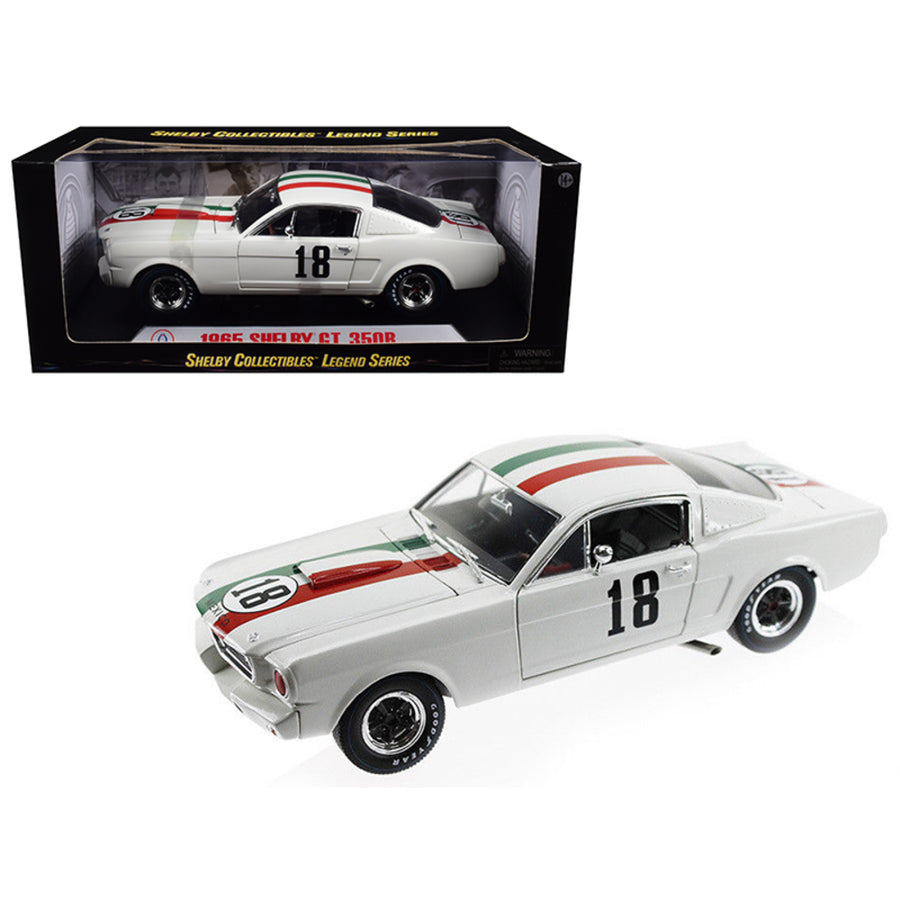 1965 Ford Shelby Mustang Gt350r #18 Mexico 1/18 Diecast Car Model By Shelby Collectibles Sc357