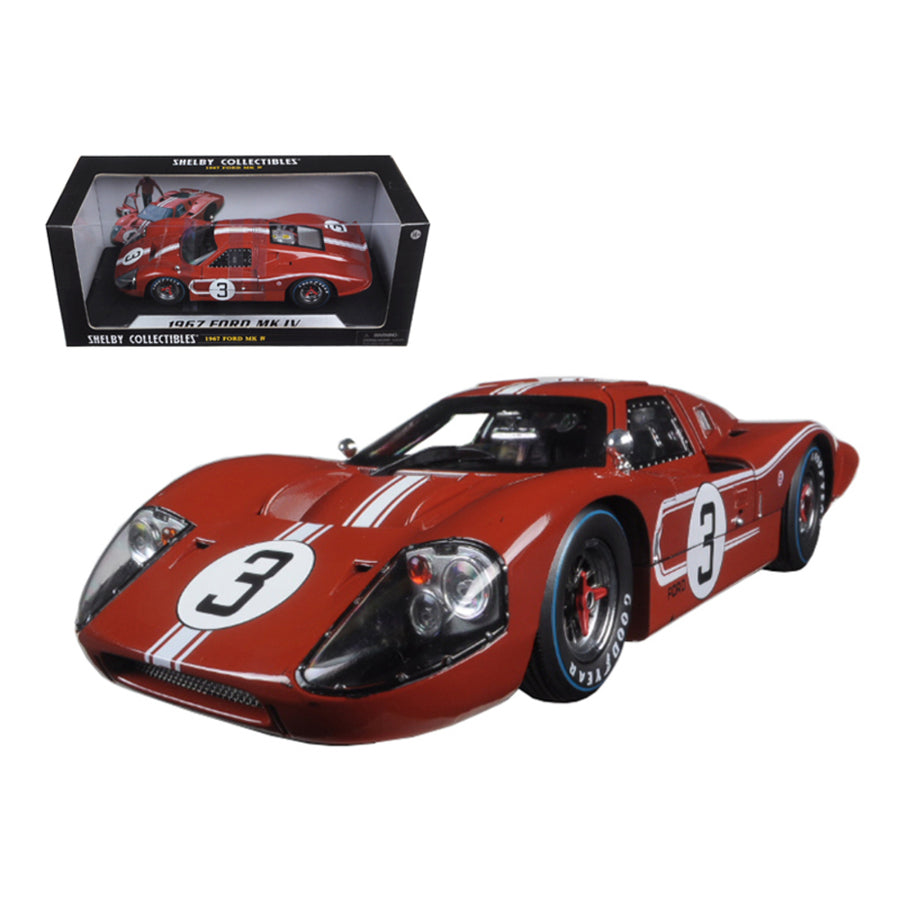 1967 Ford Gt Mk Iv #3 Brown Le Mans 24 Hours M.andretti / L.bianchi 1/18 Diecast Model Car By Shelby Collectibles Sc425