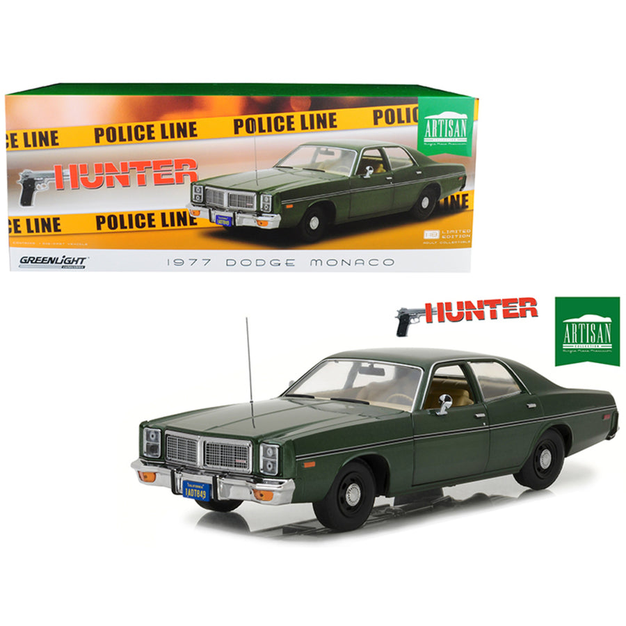 1977 Dodge Monaco Green Hunter (1984-1991) Tv Series 1/18 Diecast Model Car By Greenlight 19045
