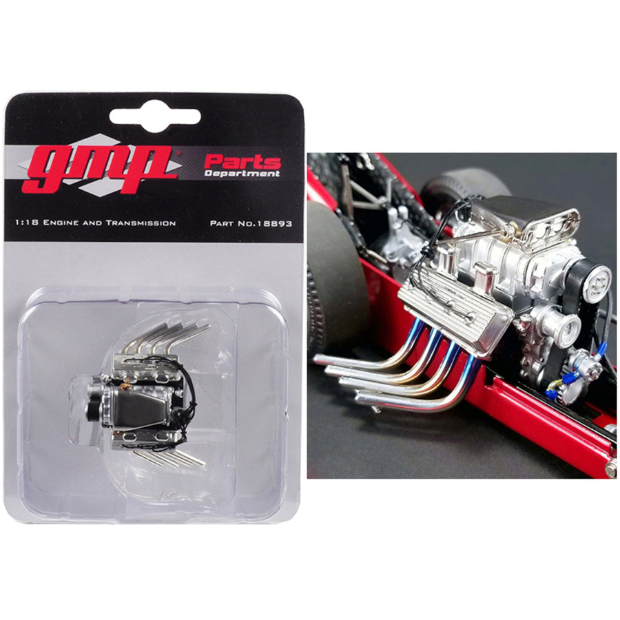 Engine And Transmission Pack Replica From Tommy Ivo’s Barnstormer Vintage Dragster 1/18 Model By Gmp 18893