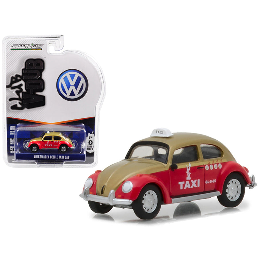 Classic Volkswagen Beetle Mexico City Taxi Cab Vee Dub Series 6 1/64 Diecast Model Car By Greenlight 29890f