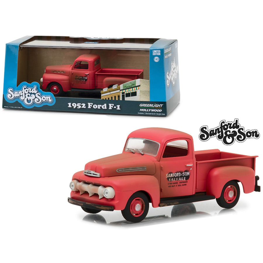 1952 Ford F-1 Pickup Truck Red Sanford & Son (1972-1977) Tv Series 1/43 Diecast Model Car By Greenlight 86521