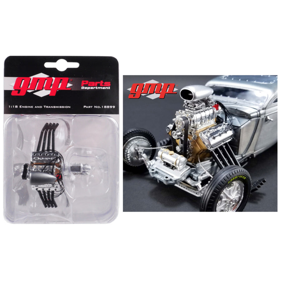Drag Engine And Transmission Replica From 1934 Blown Altered Coupe 1/18 Model By Gmp 18899