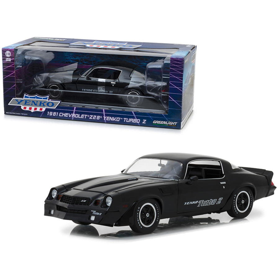 1981 Chevrolet Z28 Yenko Turbo Z Black 1/18 Diecast Model Car By Greenlight 13519