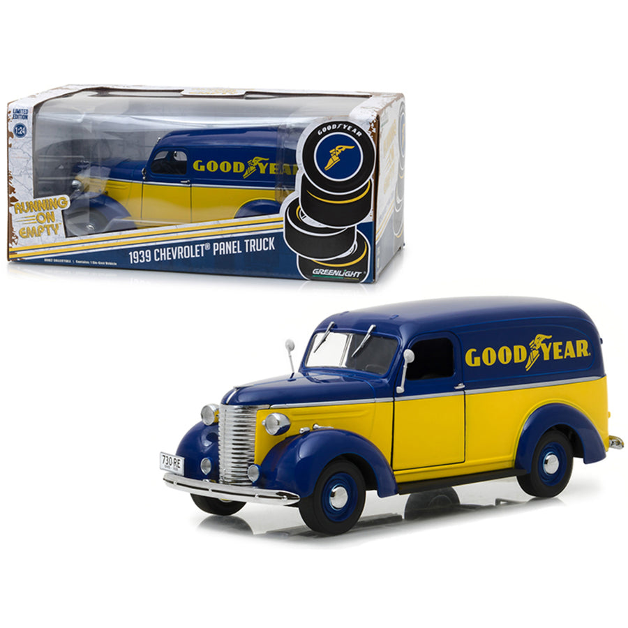 1939 Chevrolet Panel Truck Goodyear Tires Running On Empty Series 1/24 Diecast Model Car By Greenlight 18243