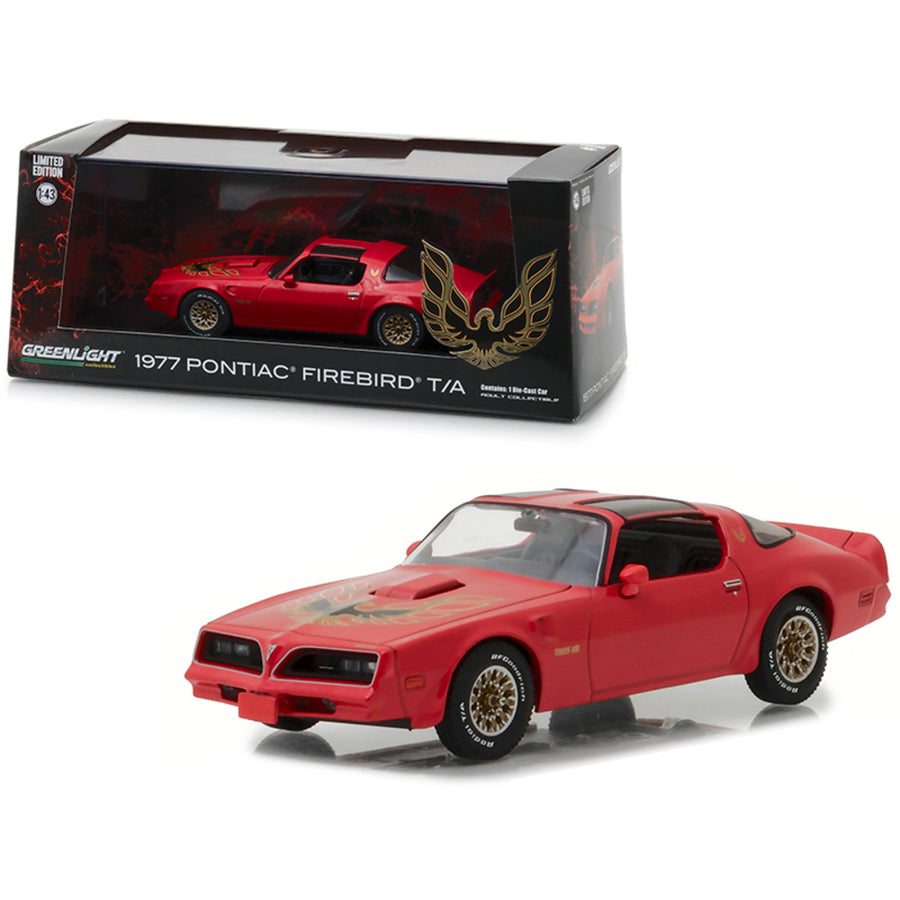 1977 Pontiac Firebird Trans Am Firethorn Red 1/43 Diecast Model Car By Greenlight 86330