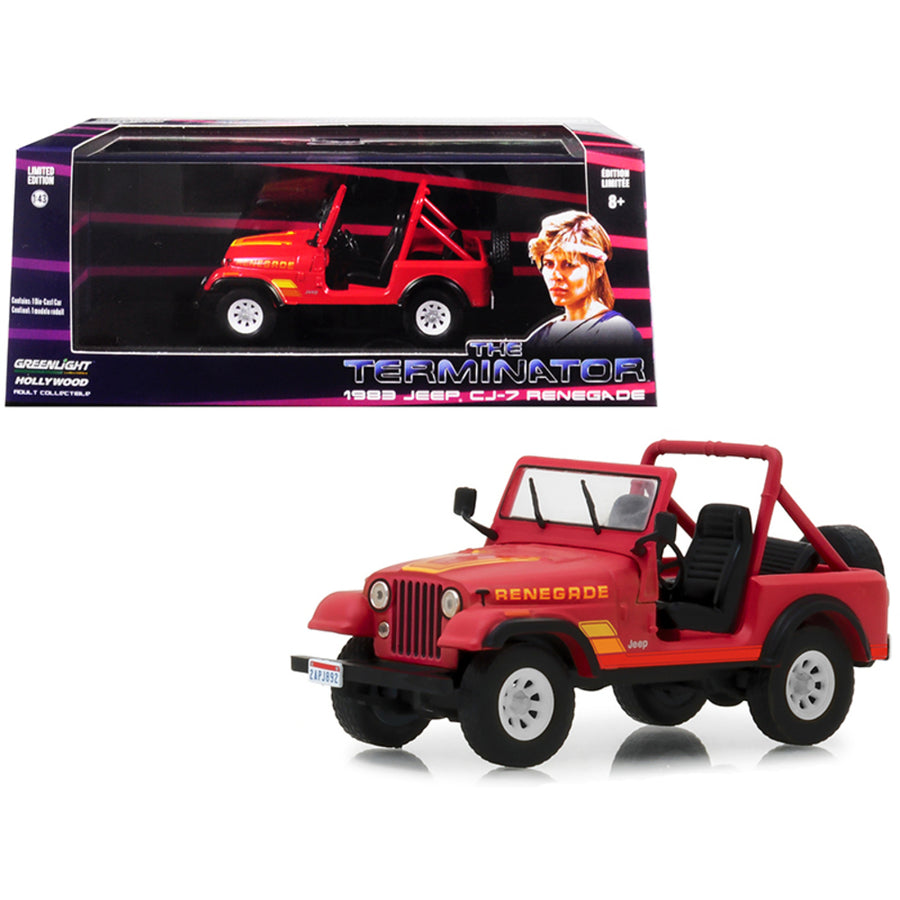 1983 Jeep Cj-7 Renegade Red (sarah Connor’s) The Terminator (1984) Movie 1/43 Diecast Model Car  By Greenlight 86533