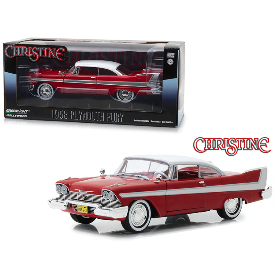 1958 Plymouth Fury Red Christine (1983) Movie 1/24 Diecast Model Car By Greenlight 84071
