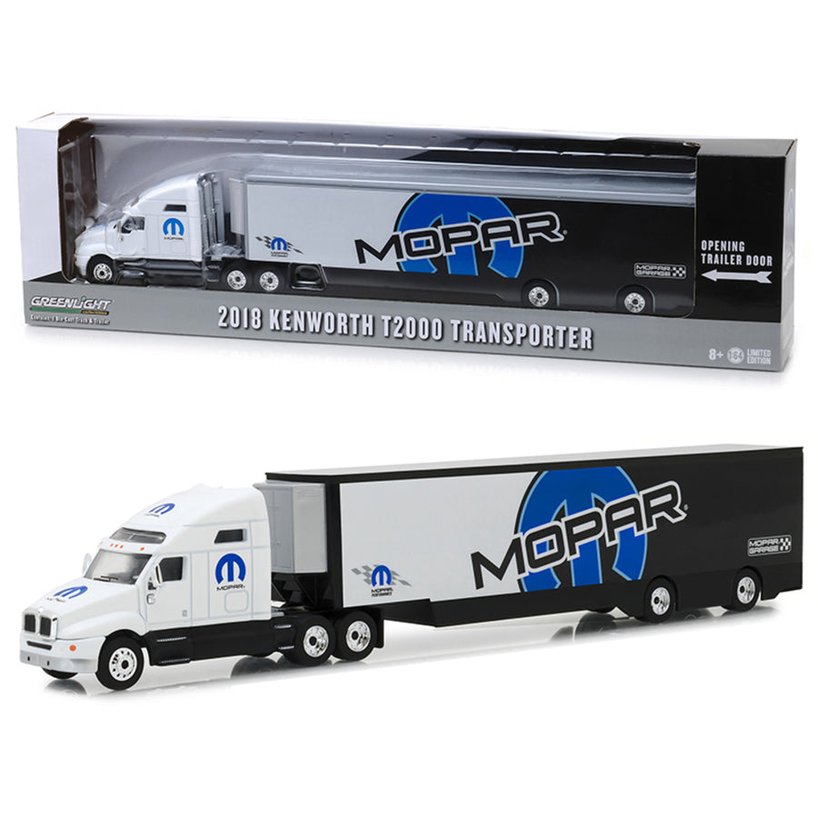 2018 Kenworth T2000 Mopar Transporter Hobby Exclusive 1/64 Diecast Model By Greenlight 29963