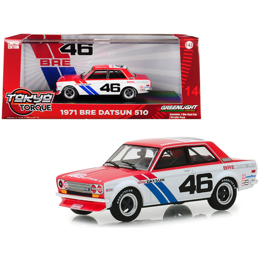 1971 Datsun 510 #46 John Morton Brock Racing Enterprises (bre) Tokyo Torque Series 1/43 Diecast Model Car By Greenlight 86335