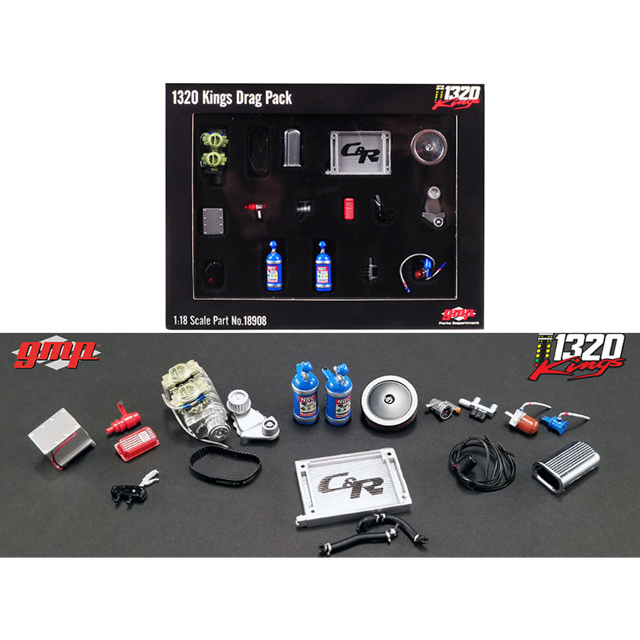 Accessory Pack 19 Pieces For 1969 Chevrolet Camaro 1320 Drag Kings 1/18 Diecast Replica By Gmp 18908