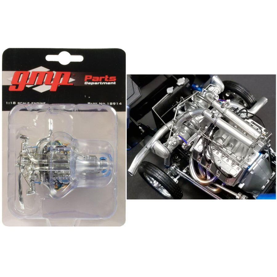 Twin Turbo Boss 429 Drag Engine And Transmission Replica From 1969 Ford Mustang Gasser The Boss 1/18 Model By Gmp 18914