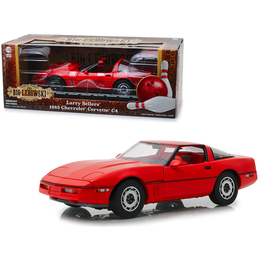 1985 Chevrolet Corvette C4 Convertible Red (little Larry Sellers’) The Big Lebowski (1998) Movie 1/18 Diecast Model Car By Greenlight 13533