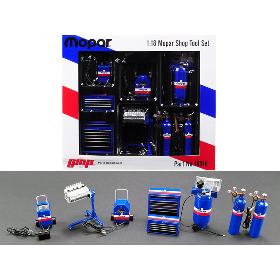 Garage Shop Tools Mopar Set Of 6 Pieces 1/18 Diecast Replica By Gmp 18918