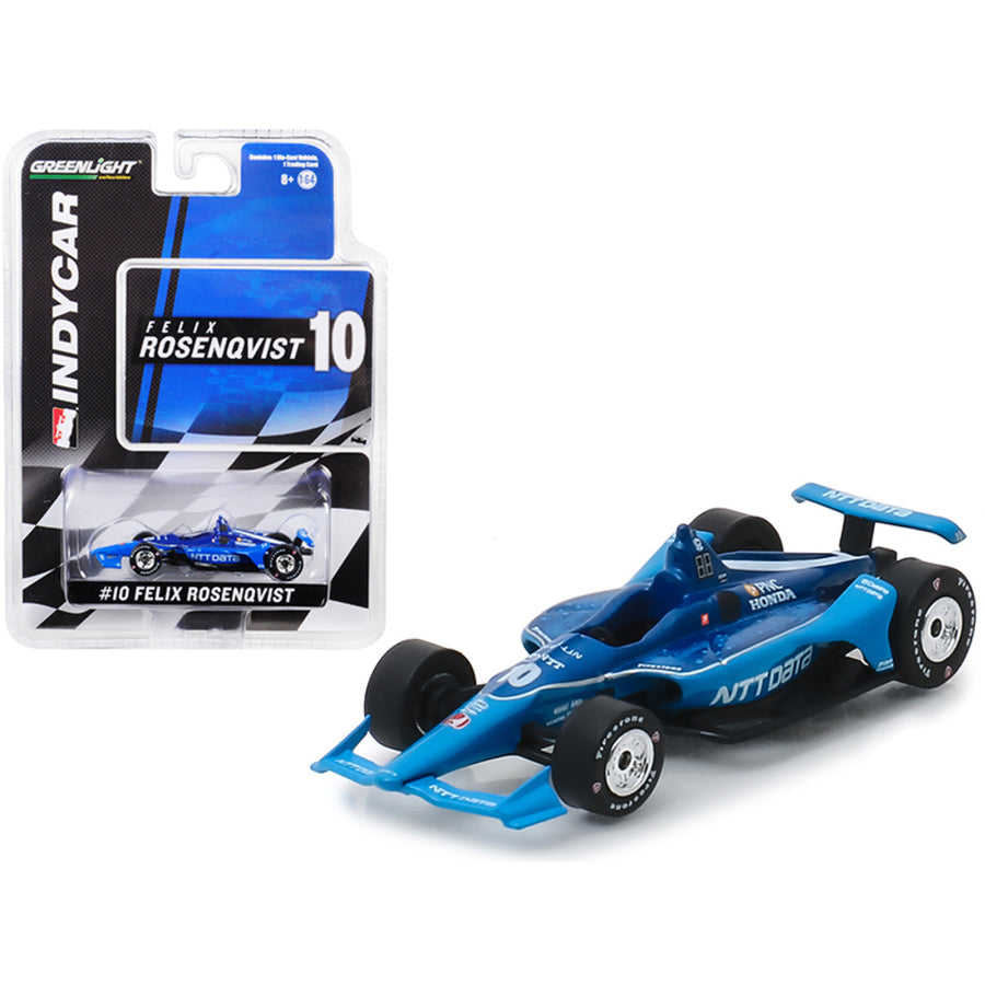 Honda Dallara Indy Car #10 Felix Rosenqvist Ntt Data Chip Ganassi Racing 1/64 Diecast Model Car By Greenlight 10838