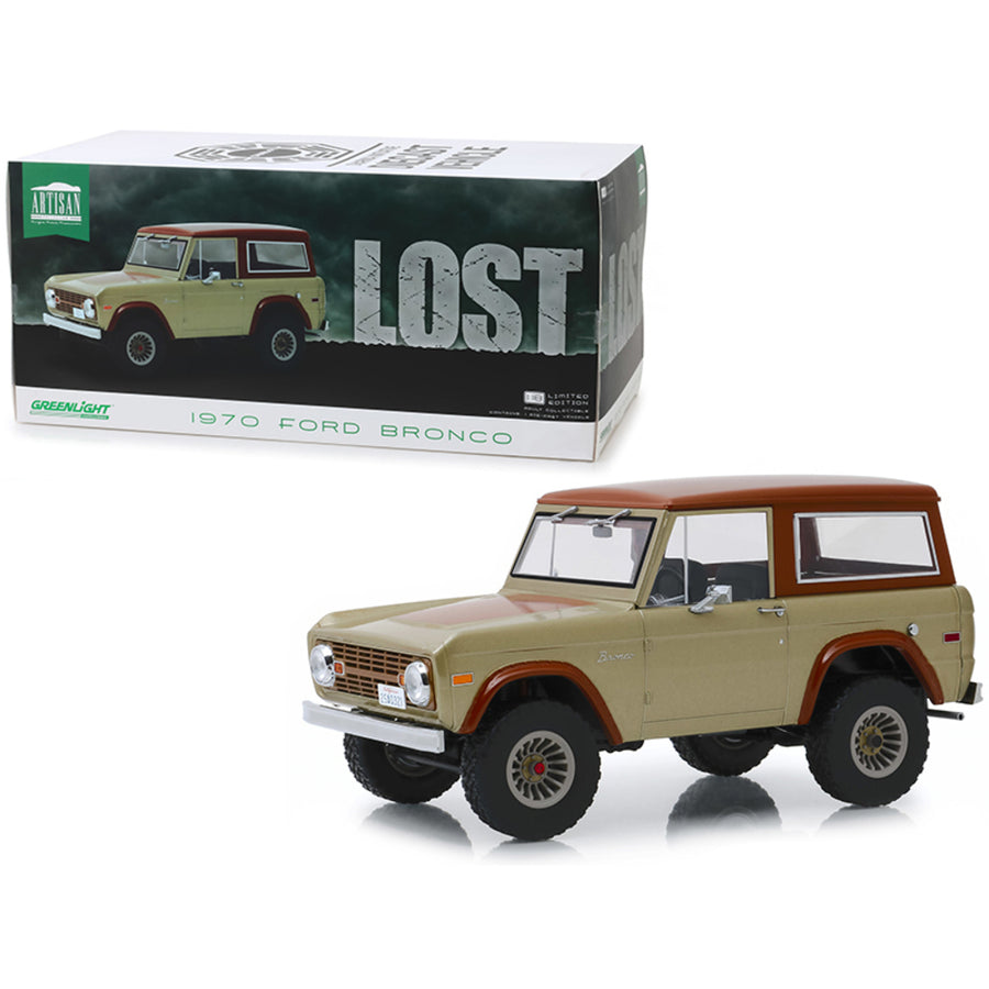 1970 Ford Bronco Tan And Brown Lost (2004-2010) Tv Series 1/18 Diecast Model Car By Greenlight 19057