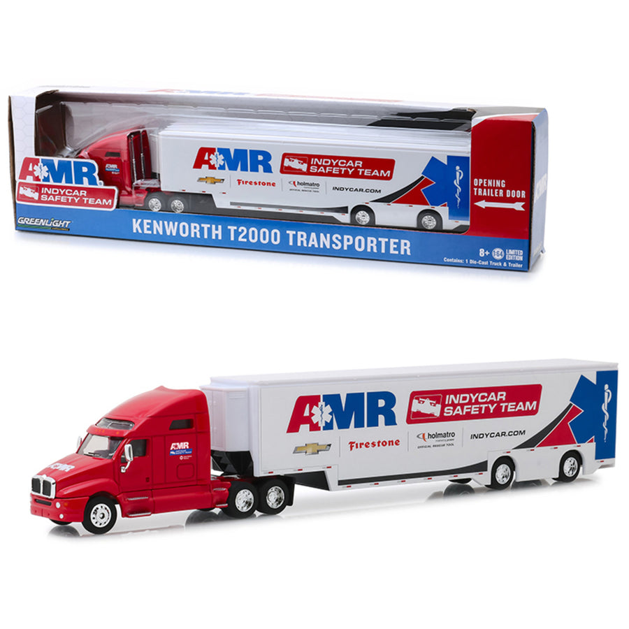 Kenworth T2000 Transporter Amr Indycar Safety Team Hobby Exclusive 1/64 Diecast Model By Greenlight 30038