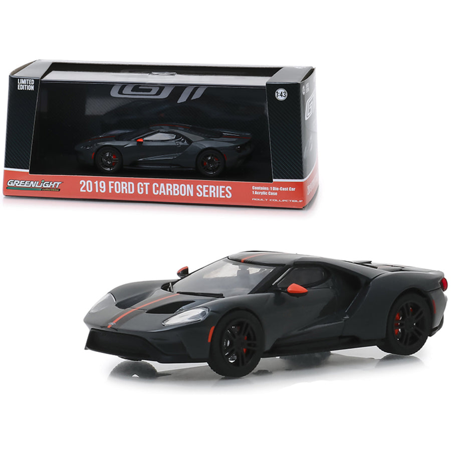 2019 Ford Gt Carbon Series With Orange Accents 1/43 Diecast Model Car By Greenlight 86160