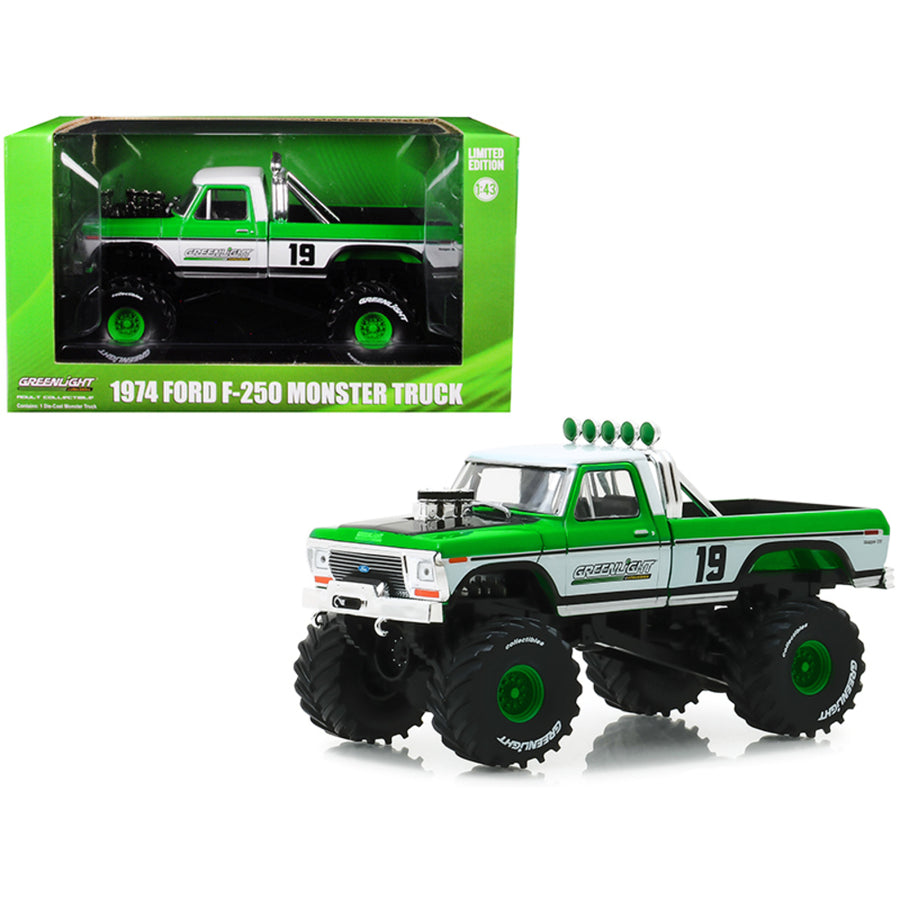 1974 Ford F-250 Monster Truck #19 Greenlight Racing Team 1/43 Diecast Model Car By Greenlight 86161