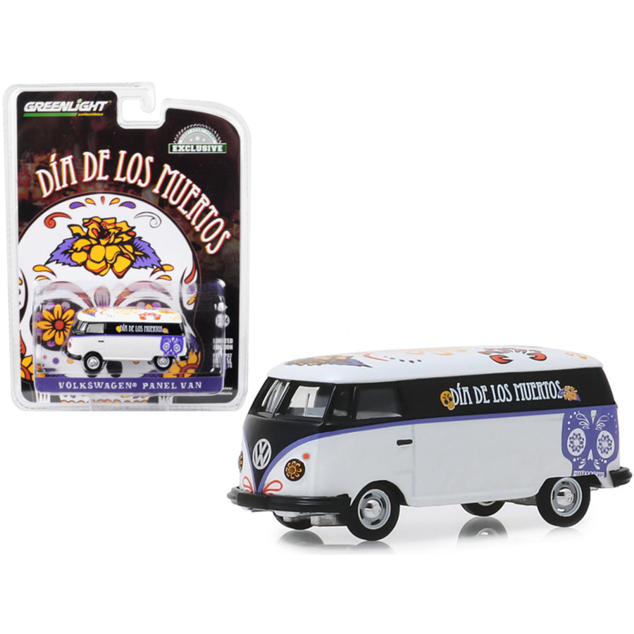 Volkswagen Panel Van Dia De Los Muertos (day Of The Dead) Hobby Exclusive 1/64 Diecast Model By Greenlight 30040