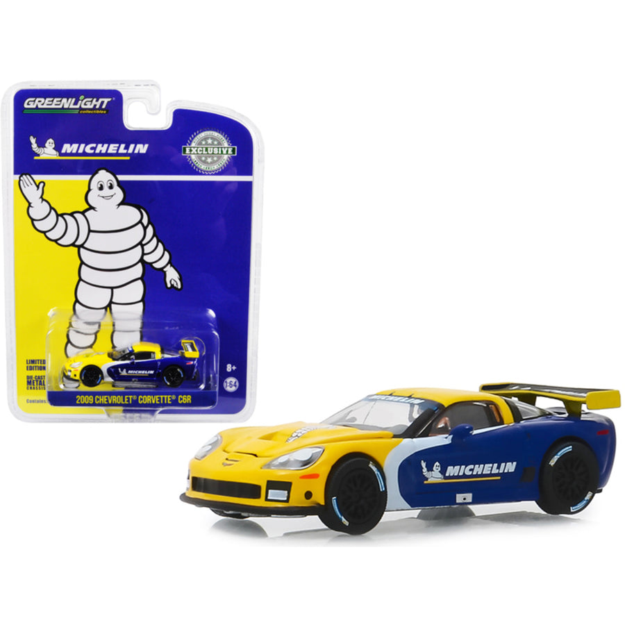 2009 Chevrolet Corvette C6r Michelin Tires Hobby Exclusive 1/64 Diecast Model Car By Greenlight 30074