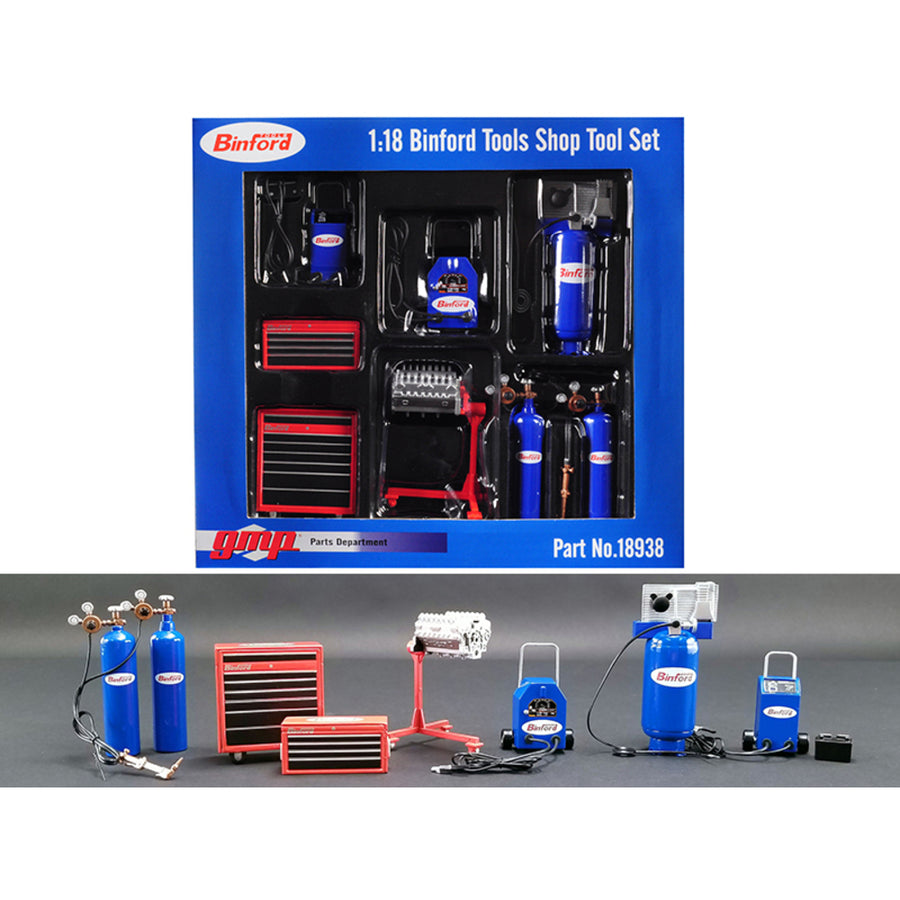 Binford Tools Garage Shop Tool Set Of 7 Pieces Home Improvement (1991-1999) Tv Series 1/18 Diecast Replica By Gmp 18938