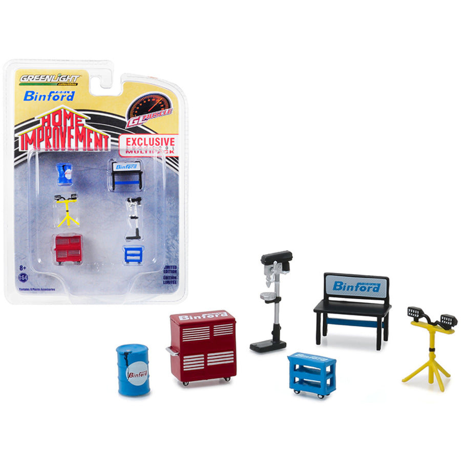 Binford Tools 6 Piece Shop Tools Set Home Improvement (1991-1999) Tv Series Hobby Exclusive 1/64 By Greenlight 13175