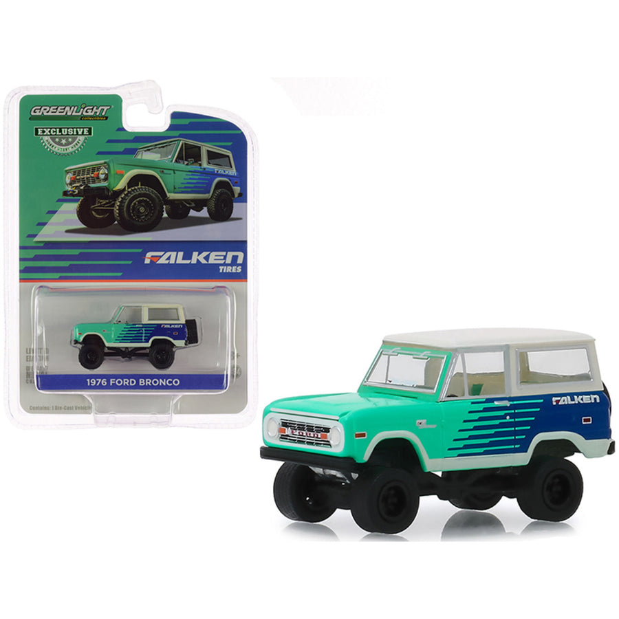 1976 Ford Bronco Falken Tires Hobby Exclusive 1/64 Diecast Model Car By Greenlight 30080