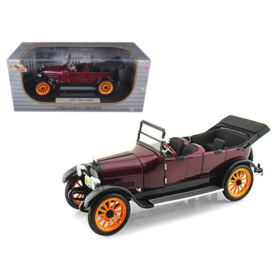 1917 Reo Touring Burgundy 1/18 Diecast Model Car By Signature Models 18105bur