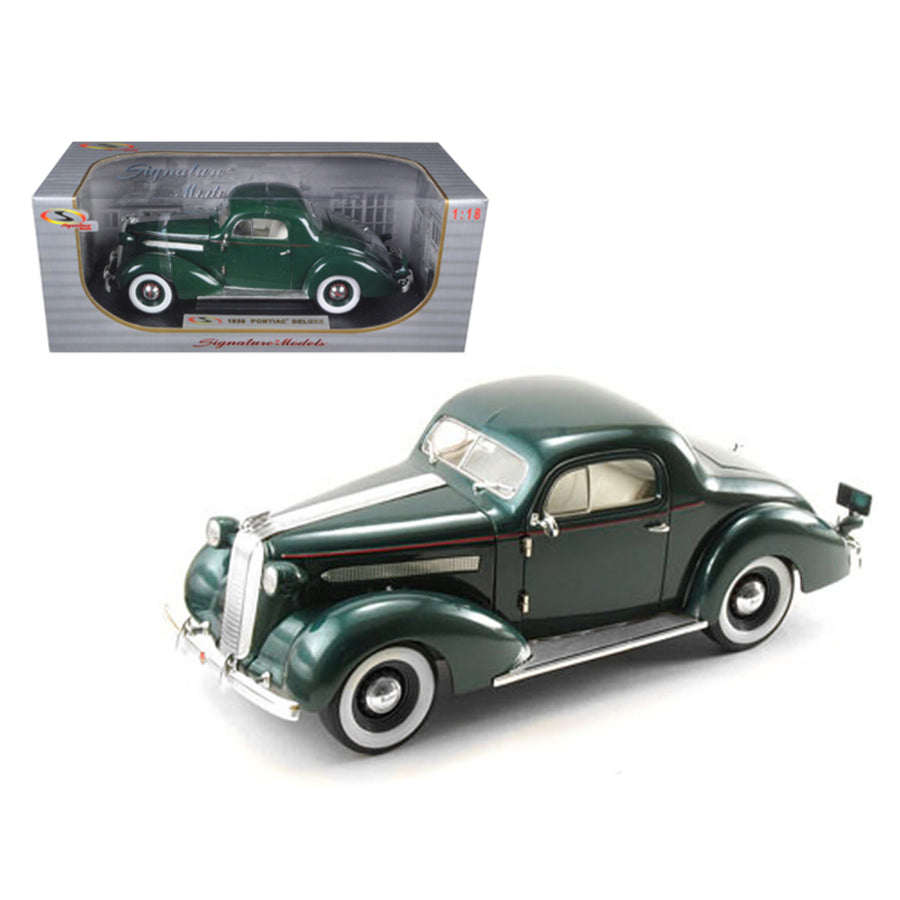 1936 Pontiac Deluxe Green 1/18 Diecast Model Car By Signature Models 18106grn