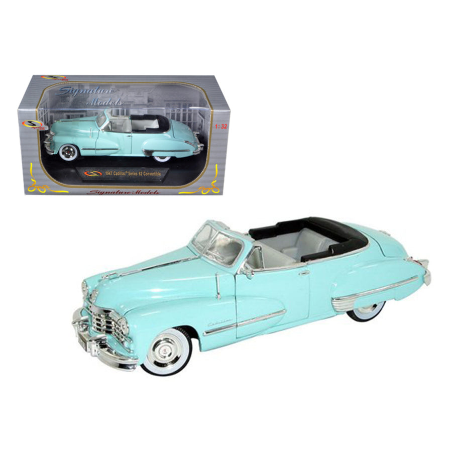 1947 Cadillac Series 62 Light Blue Convertible 1/32 Diecast Car Model By Signature Models 32349bl