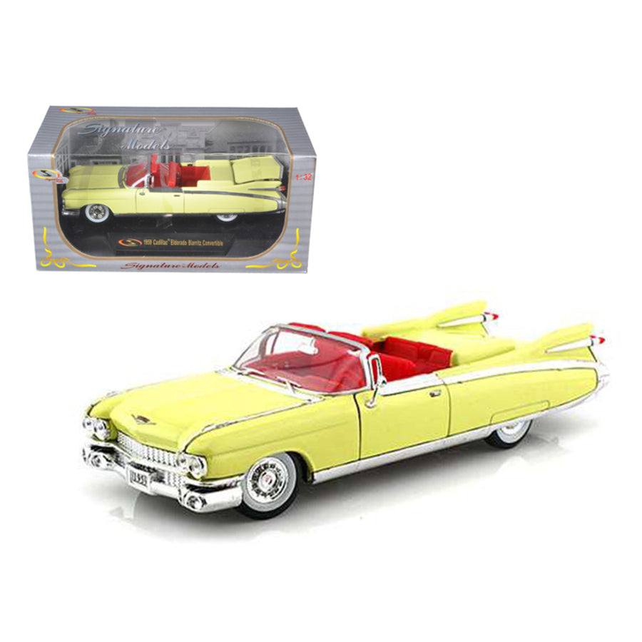 1959 Cadillac Eldorado Biarritz Yellow 1/32 Diecast Car Model By Signature Models 32350y