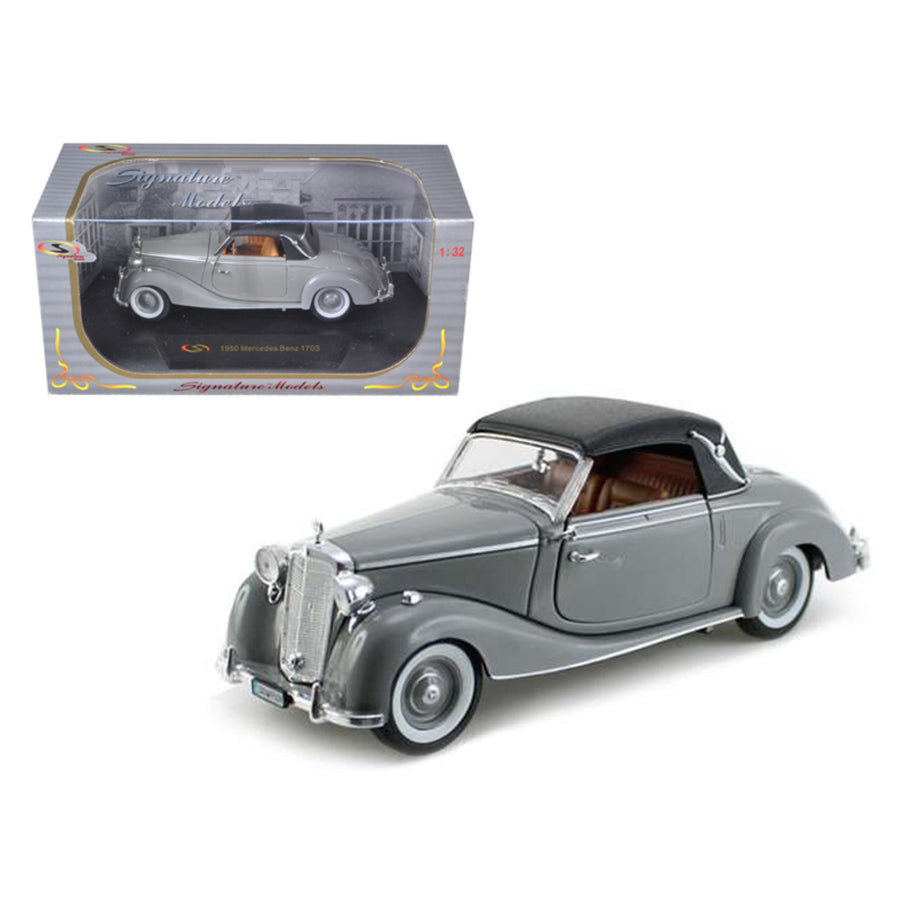 1950 Mercedes 170s Soft Top Gray 1/32 Diecast Model Car By Signature Models 32375gry