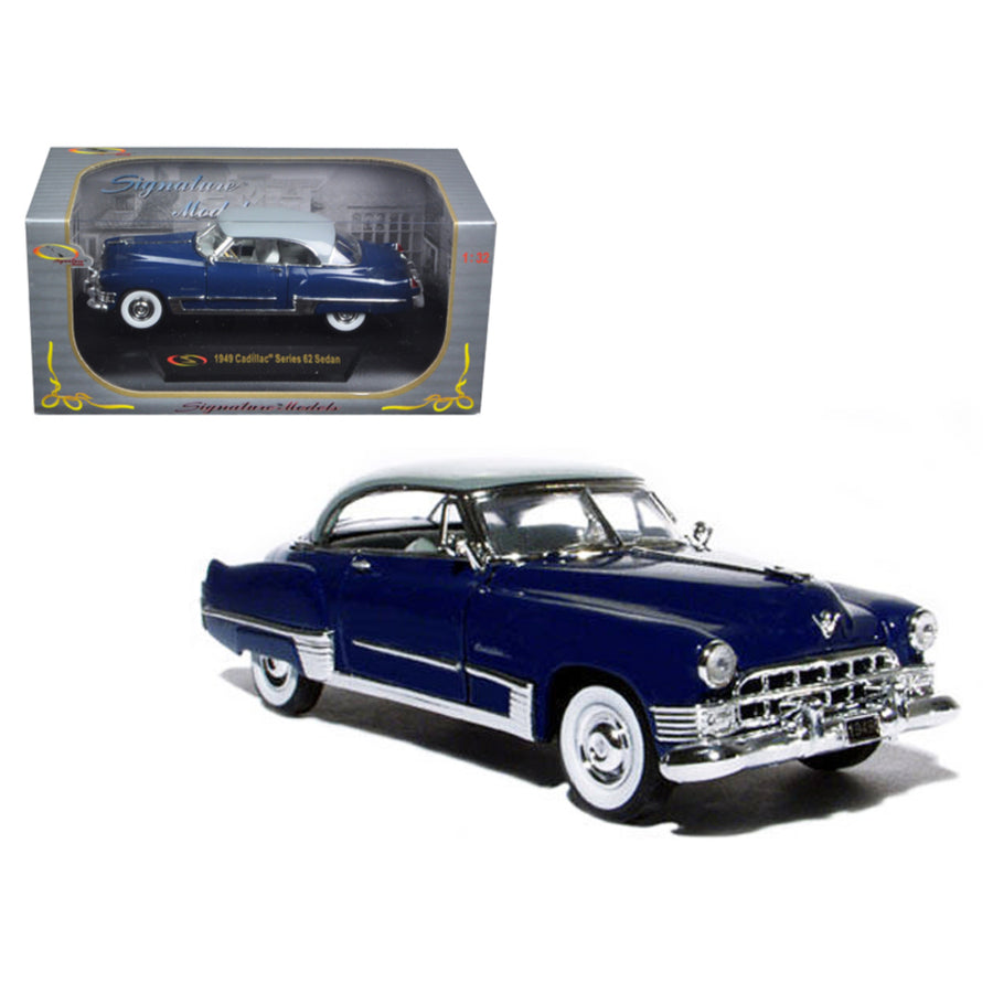 1949 Cadillac Series 62 Sedan Dark Blue 1/32 Diecast Model Car By Signature Models 32422dkbl