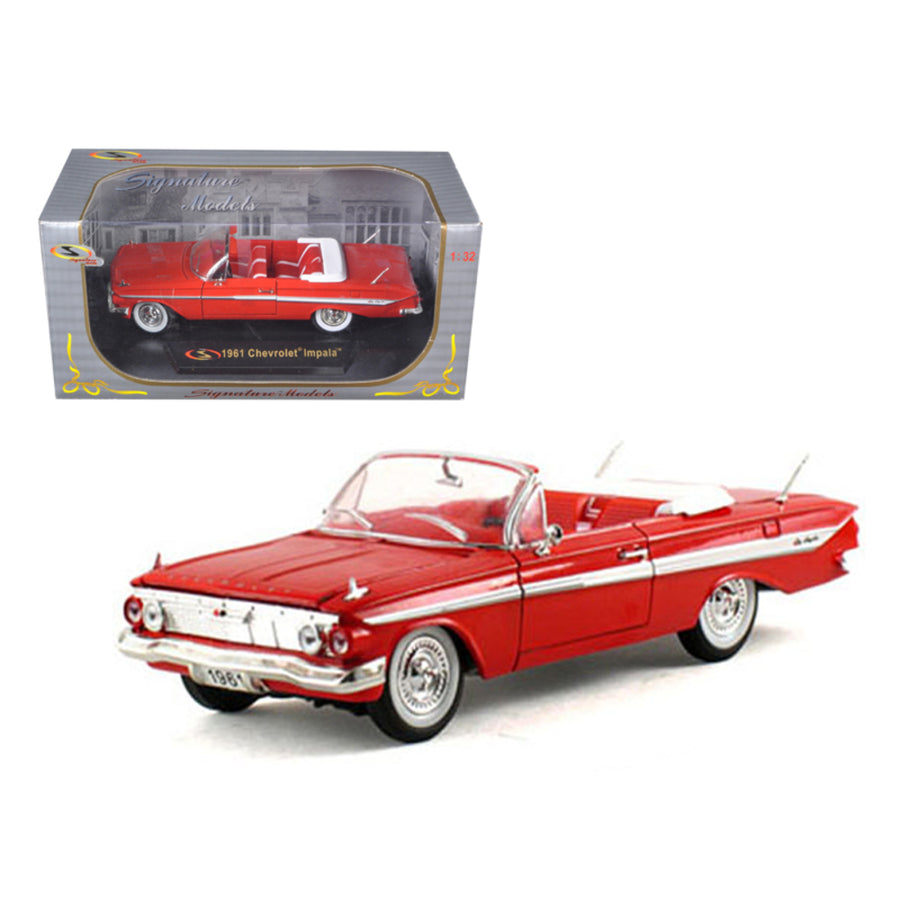 1961 Chevrolet Impala Red 1/32 Diecast Model Car By Signature Models 32431r