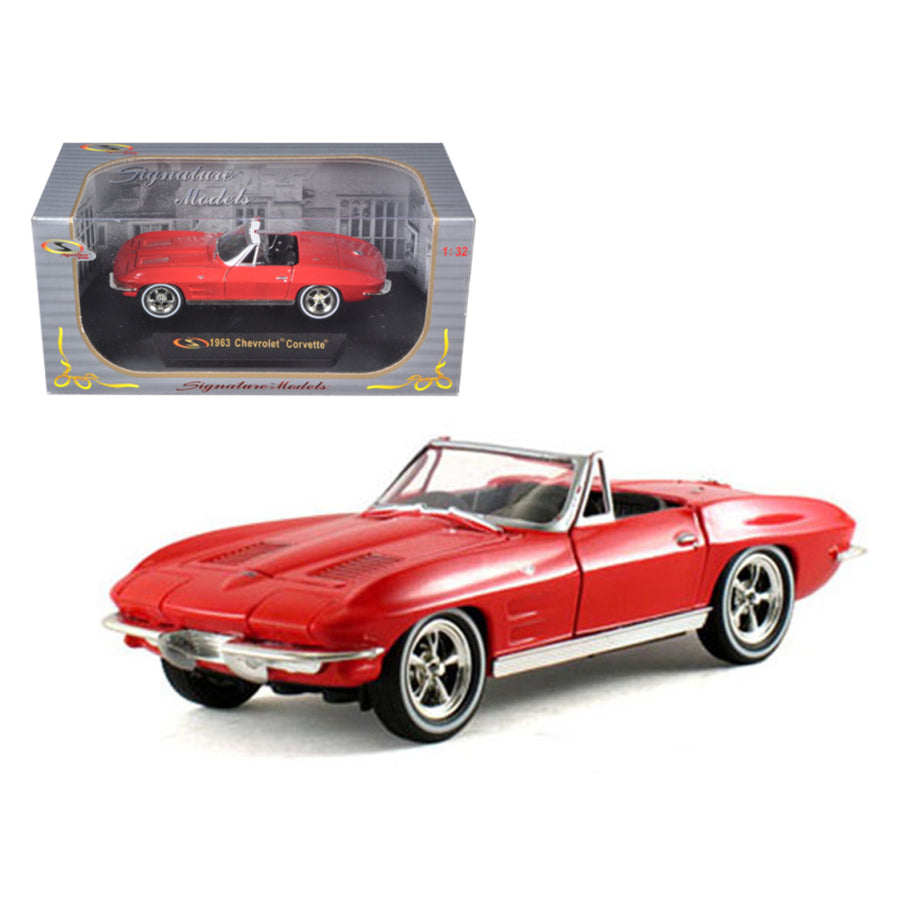1963 Chevrolet Corvette Convertible Red 1/32 Diecast Model Car By Signature Models 32435r