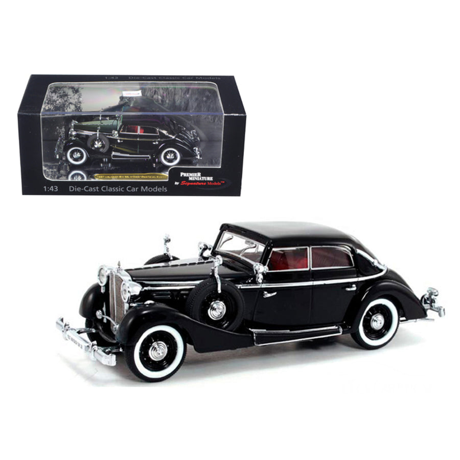 1937 Maybach Sw38 Spohn 4 Doors Black Convertible 1/43 Diecast Car Model By Signature Models 43703bk