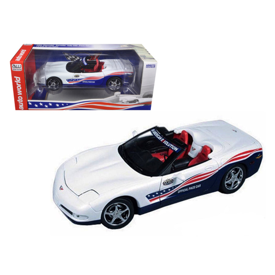 2004 Chevrolet Corvette Indy Pace Car 1/18 Diecast Model Car By Autoworld Aw204