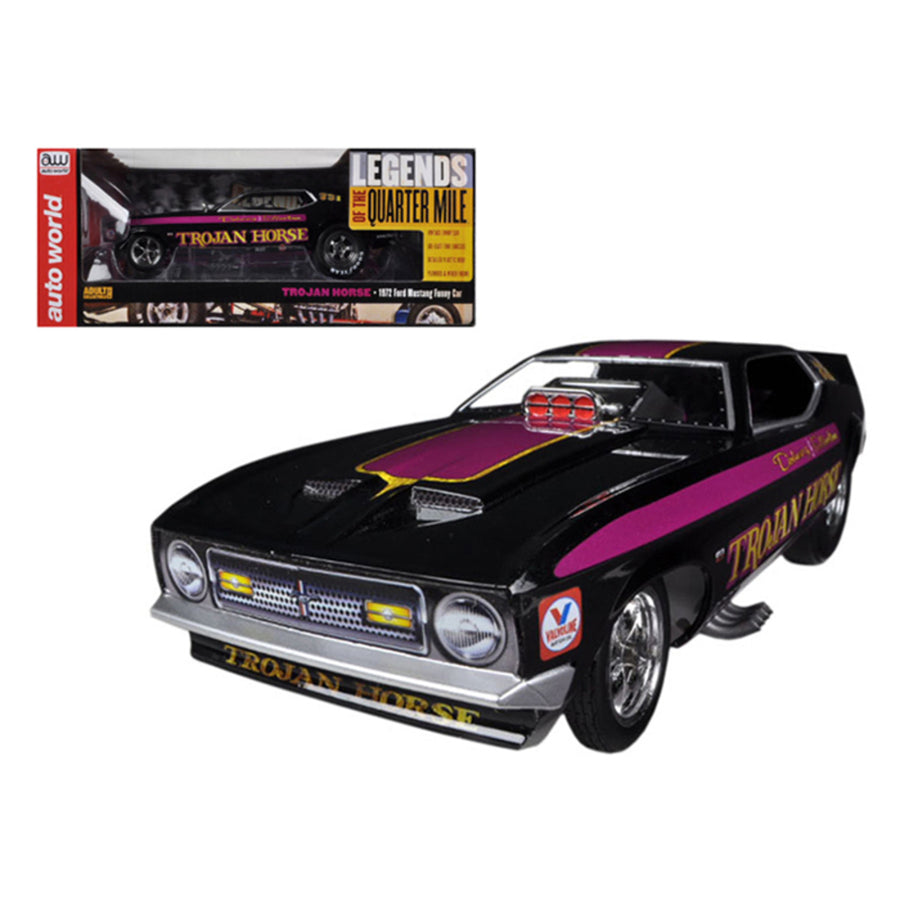 1972 Ford Mustang Trojan Horse Nhra Funny Car Model Limited To 1500pc 1/18 Model Car Autoworld Aw1122 Aw1122