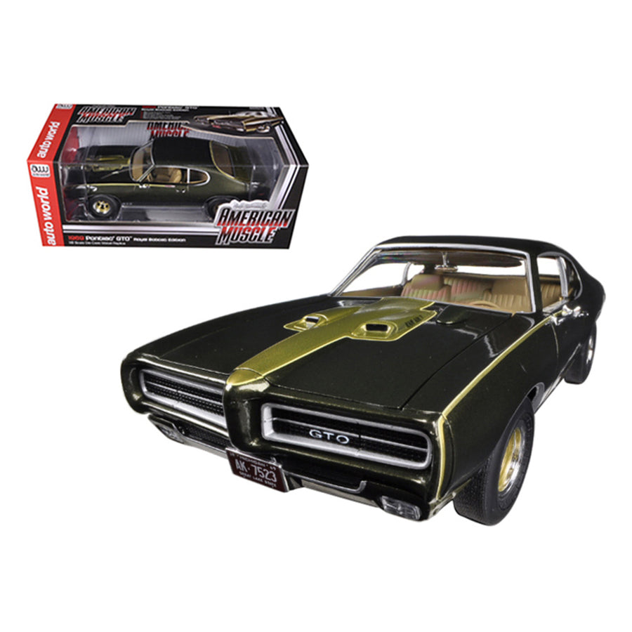 1969 Pontiac Gto Royal Bobcat/royal Pontiac Limited To 1250pc 1/18 Diecast Car Model By Autoworld Amm1042