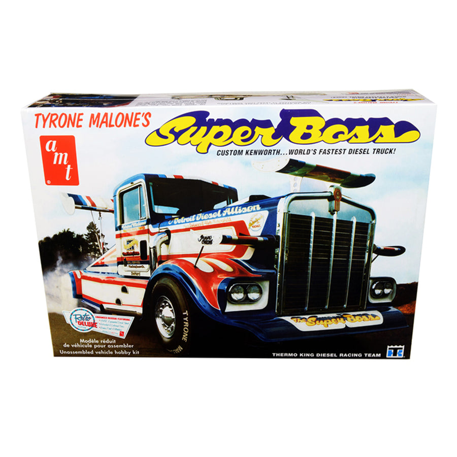 Skill 3 Model Kit Tyrone Malones Kenworth Super Boss Drag Truck 1/25 Scale Model By Amt Amt930